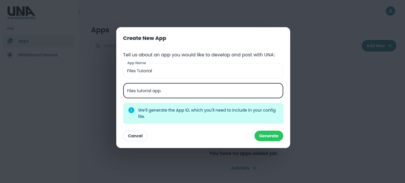 Add New App