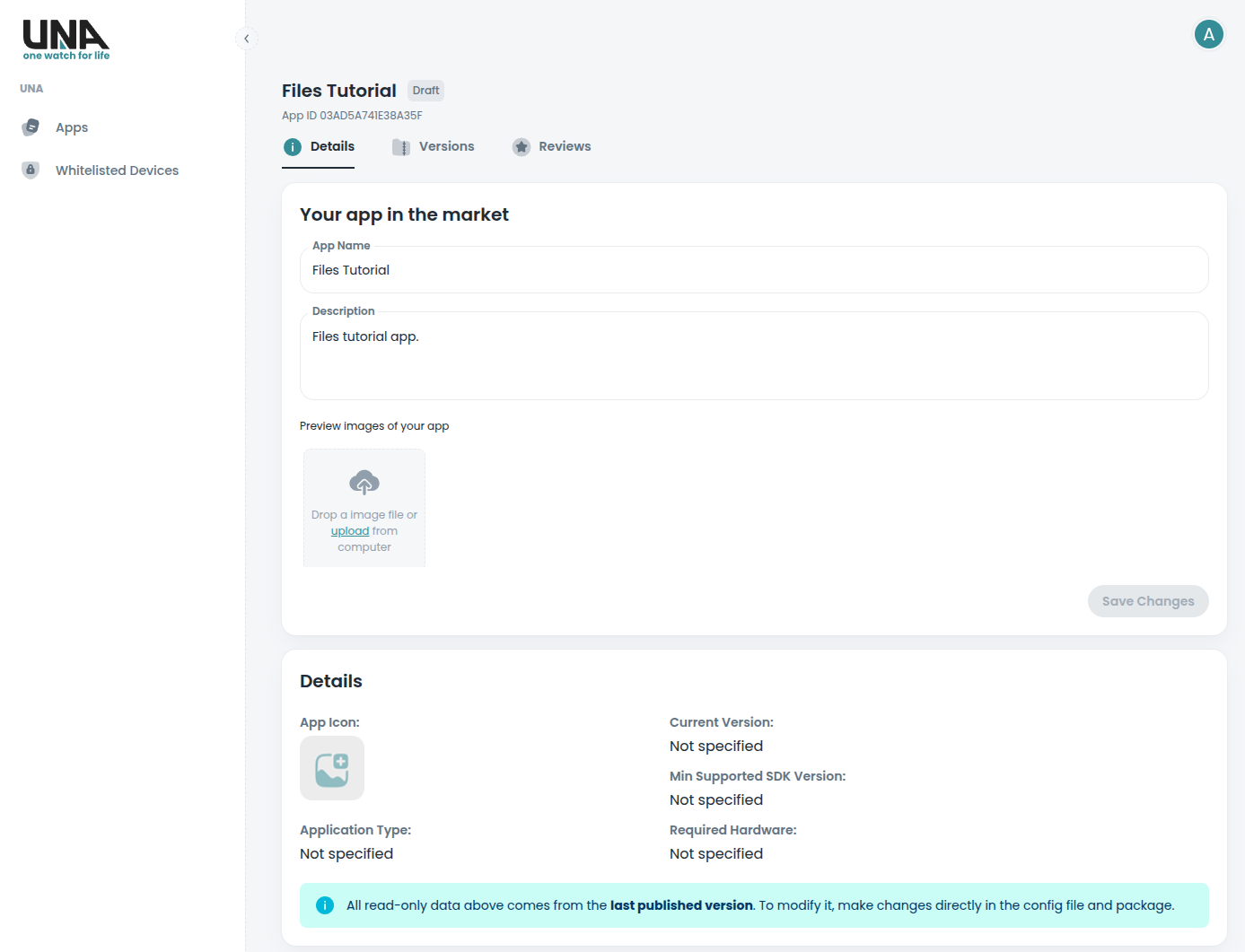 New App Page